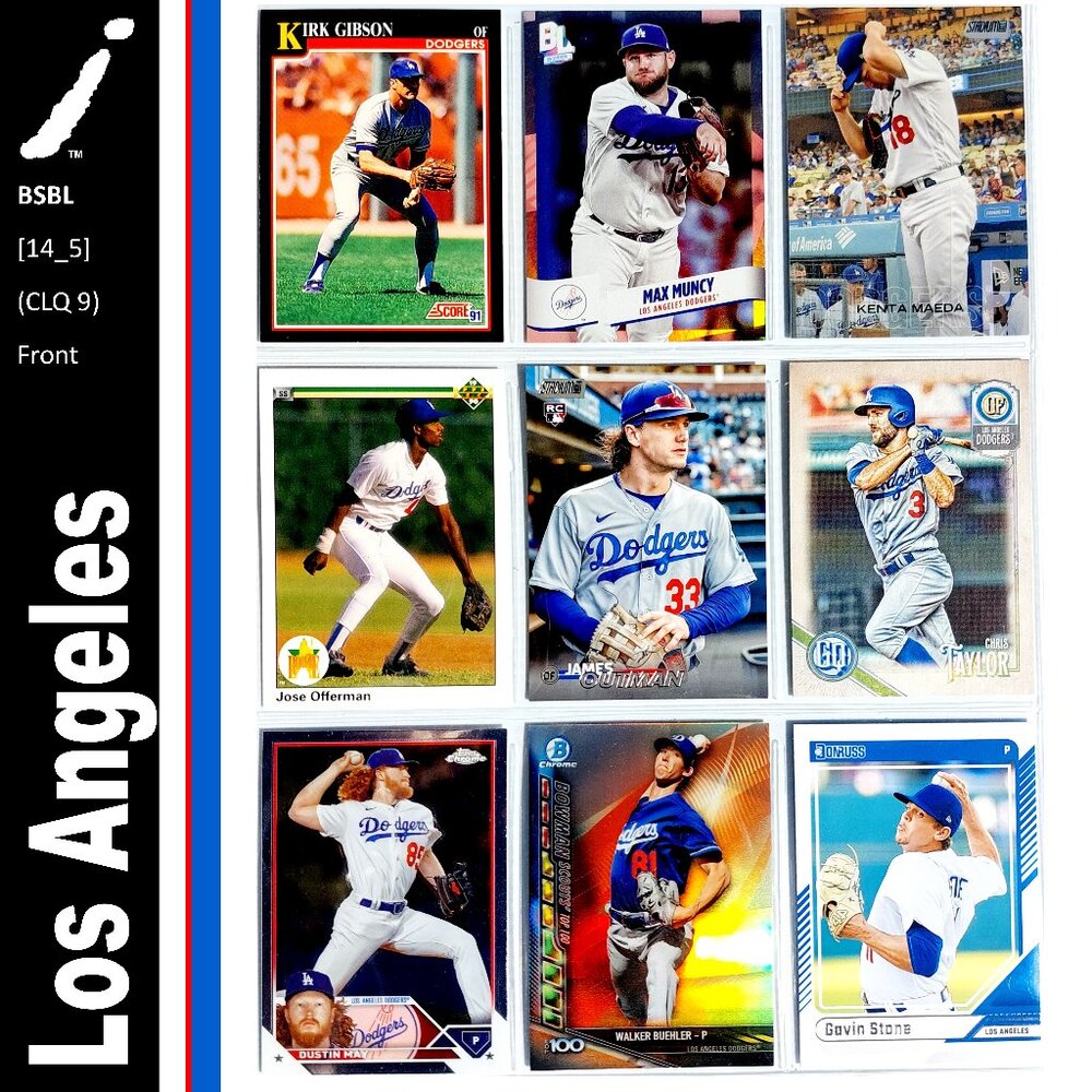 Los Angeles Dodgers 9 Card Lot - BSBL [14_5]